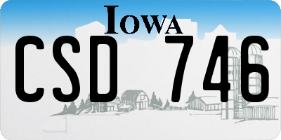 IA license plate CSD746