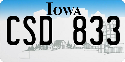 IA license plate CSD833
