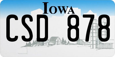 IA license plate CSD878