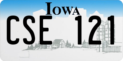 IA license plate CSE121