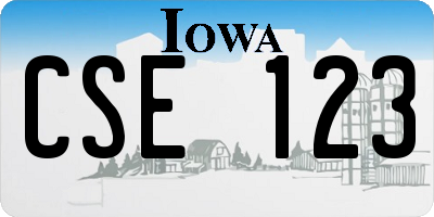 IA license plate CSE123