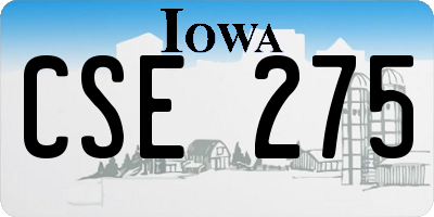 IA license plate CSE275
