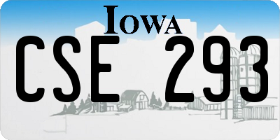 IA license plate CSE293