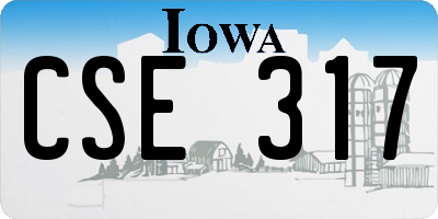 IA license plate CSE317