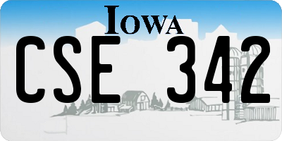 IA license plate CSE342