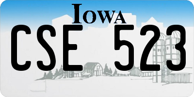 IA license plate CSE523
