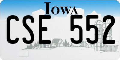 IA license plate CSE552