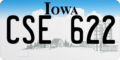 IA license plate CSE622