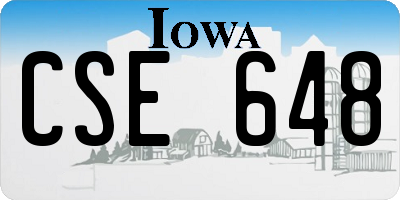 IA license plate CSE648