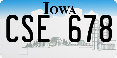 IA license plate CSE678