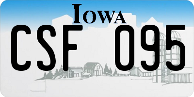 IA license plate CSF095