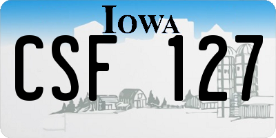 IA license plate CSF127