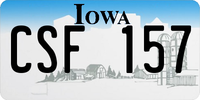 IA license plate CSF157