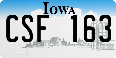 IA license plate CSF163