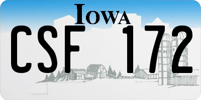 IA license plate CSF172