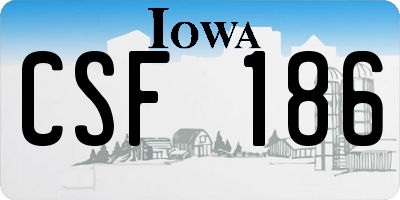 IA license plate CSF186
