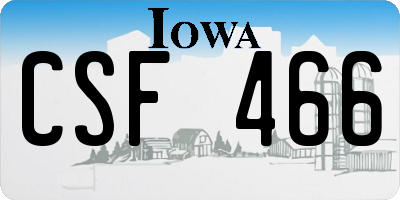 IA license plate CSF466