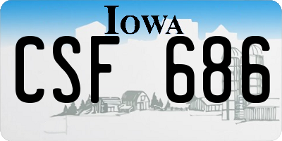IA license plate CSF686