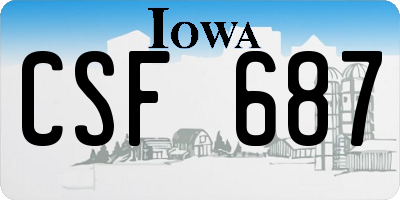 IA license plate CSF687