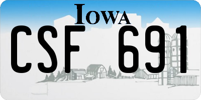 IA license plate CSF691