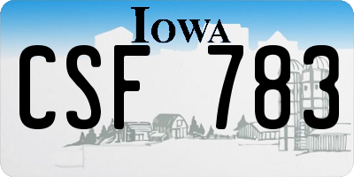 IA license plate CSF783