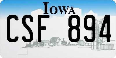IA license plate CSF894