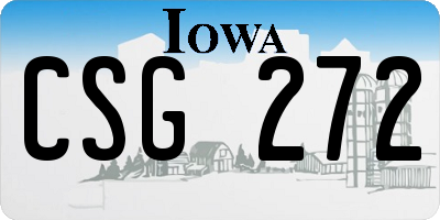 IA license plate CSG272