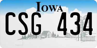 IA license plate CSG434