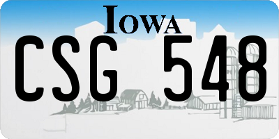IA license plate CSG548