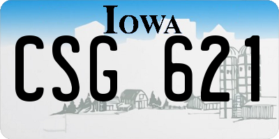 IA license plate CSG621