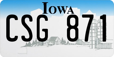 IA license plate CSG871