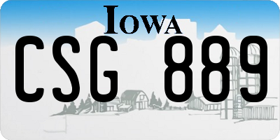 IA license plate CSG889