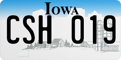 IA license plate CSH019
