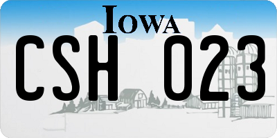 IA license plate CSH023