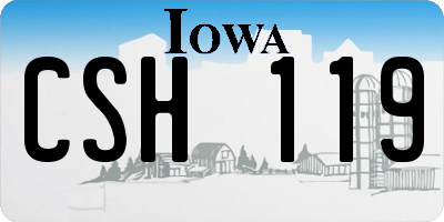 IA license plate CSH119