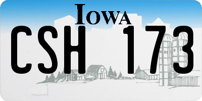 IA license plate CSH173