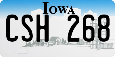 IA license plate CSH268
