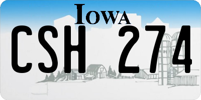 IA license plate CSH274