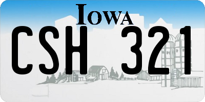 IA license plate CSH321