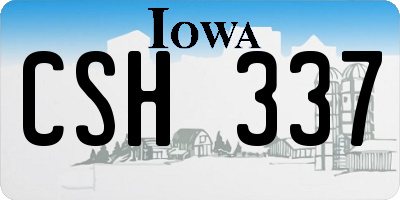 IA license plate CSH337