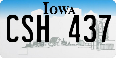 IA license plate CSH437