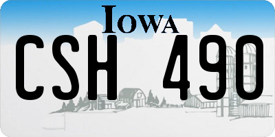 IA license plate CSH490