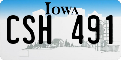 IA license plate CSH491