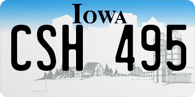 IA license plate CSH495