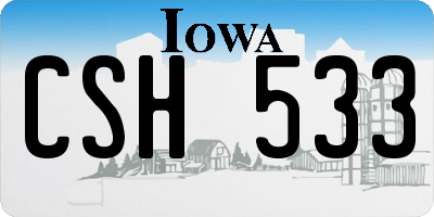 IA license plate CSH533