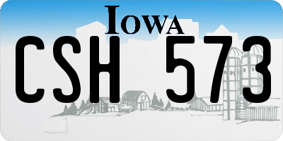IA license plate CSH573
