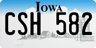 IA license plate CSH582