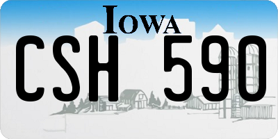 IA license plate CSH590