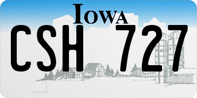 IA license plate CSH727