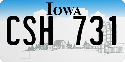 IA license plate CSH731
